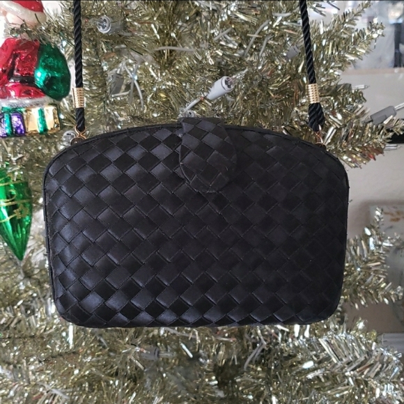 Vintage woven satin evening purse - Picture 5 of 5